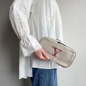 【pine tail】Embroidery Compartment Pouch　インスリン　ポーチ　マルチ　ポーチ