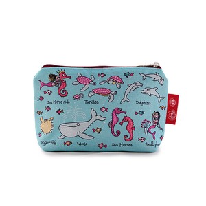 【Tyrrell Katz】Under the Sea RPET Wash bag ティレルカッツ ウォッシュバッグ 化粧ポーチ 海 青