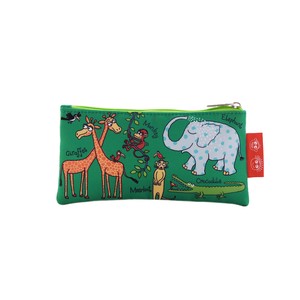 【Tyrrell Katz】Jungle RPET Pencil Case ティレルカッツ ペンケース RPET素材 ジャングル 動物 緑