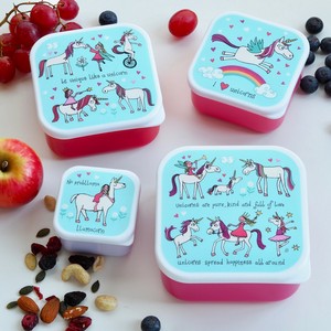【Tyrrell Katz】Snack Boxes unicorn ティレルカッツ お弁当箱 ランチボックス ユニコーン 青 水色 ピンク