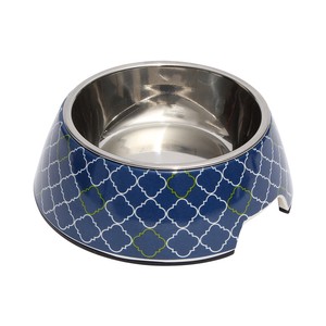 ループ　犬用食器　スタイリーボウル　モロッカンネイビー S / Dog&Cat Bowl