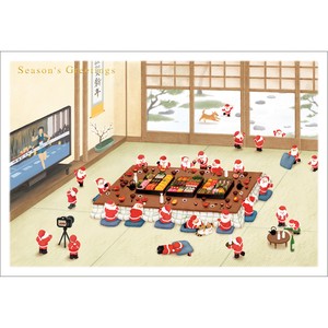 2022 Christmas Card Japanese Style Mini Santa Card New Year
