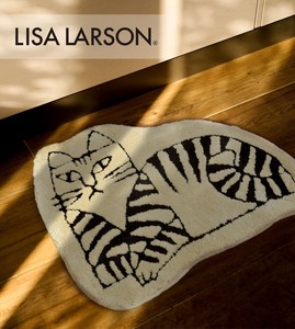LISALARSON リサ・ラーソン 北欧 新生活インテリア  スケッチ 玄関マット セバスチャン 50×65cm 猫 ねこ
