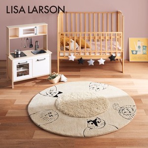 LISALARSON リサ・ラーソン 北欧 新生活インテリア  スケッチ 直径150cm円形ラグ 猫 ねこ