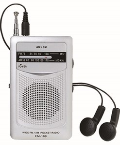 FM-108 ワイドFM機能搭載 AM・FMポケットラジオ （スピーカー付）