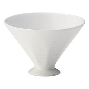 【日本製】白磁3.3高台デザート鉢
