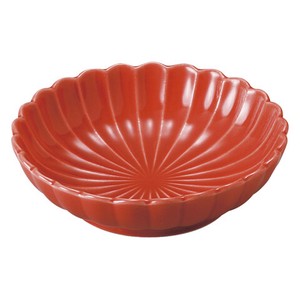 【日本製】朱赤菊型丸鉢