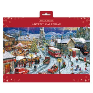 アドベントカレンダー クリスマス 横型ラージ グリーティングカード 2022秋冬新作