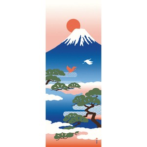 【濱文様】　絵てぬぐい　富士山と松　(日本製)