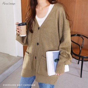 Cardigan Oversized Knitted Long Sleeves Mohair Cardigan Sweater Touch