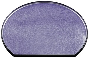隅丸半月盆　紫アクア（ノンスリップ）　日本製　お盆　敷盆　半月盆　すべらない