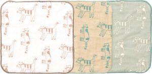 Gauze Handkerchief Cat Embroidered