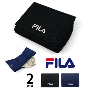 全2色 FILA（フィラ） ロゴ刺繍 デザイン ナイロン 三つ折り ミニ財布 コンパクトウォレット (fl-792)