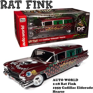 AUTO WORLD 1:18 RAT FINK 1959 CADILLAC ELDORADO HEARESE 【ラットフィンク】ミニカー
