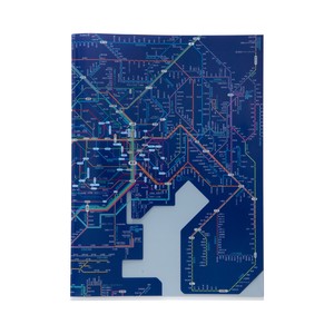 鉄道路線図クリアファイル首都圏日本語ブルー