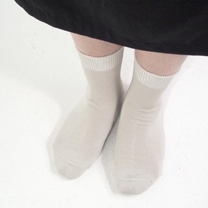 Crew Socks Plain Color Socks Cotton Ladies' M Made in Japan Autumn/Winter