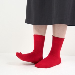 Crew Socks Plain Color Socks Ladies' 23 ~ 25cm Made in Japan Autumn/Winter
