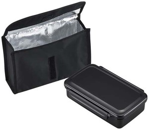 Black Bento Box Cold Insulation Attached Case Lunch Box Made in Japan