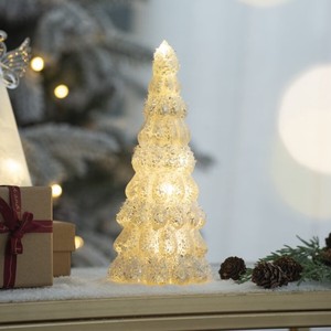 【12/25まで期間限定特価?】クリスマス・コーンツリー・ガラス・Sサイズ・LED