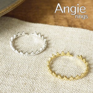 【Angie】メニーポインティ 真鍮メッキコーティングリング！2色展開。