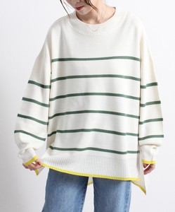 Sweater/Knitwear Color Palette Pullover Knitted Border Acrylic