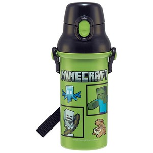 抗菌 食洗機対応 直飲みプラワンタッチボトル 【Minecraft】 水筒 スケーター
