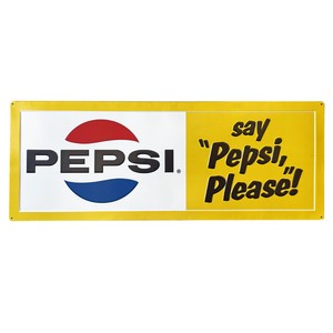 エンボス看板【PEPSI-say Pepsi, Please!】ペプシコーラ プレート サイン アメリカン雑貨