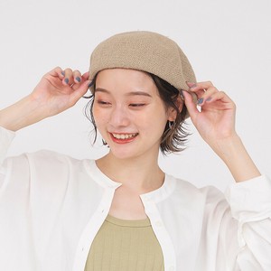 【2023年春夏新作】【新入荷】リネンの鹿の子編みベレー
