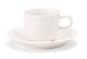 White Unisex Cup Saucer 10 21