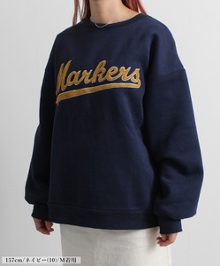 Sweatshirt Pullover Wool-Lined Embroidered
