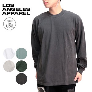 ロサンゼルスアパレル【Los Angeles Apparel】6.5oz Long Sleeve Garment Dye Crew Neck T-Shirt ロンT