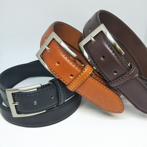 Belt Cattle Leather Stitch 35mm Made in Japan