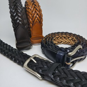 30 mm Color 8 Pcs Braided Belt Fixing Made in Japan Cow Leather