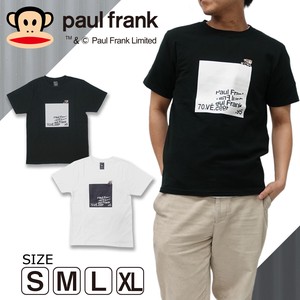 PAUL FRANK ポールフランク スクエア  Tシャツ メンズ 半袖 ブラック ホワイト  S M L XL