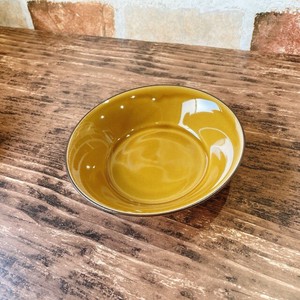 Mino ware Side Dish Bowl Yellow Pottery Made in Japan