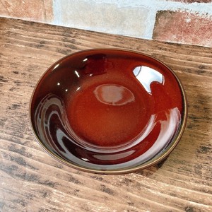 Mino ware Main Plate Brown Made in Japan