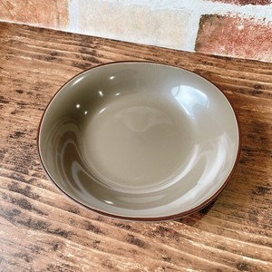 Mino ware Main Plate Gray Made in Japan