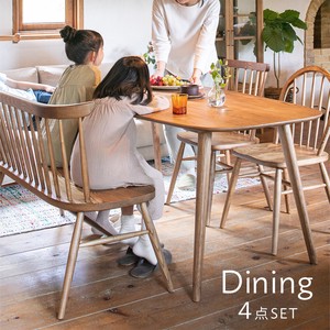 Ash Solid Wood Oval Dining Set ienowa 4-unit Set