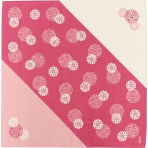 Flower Komon Pink Made in Japan "Furoshiki" Japanese Traditional Wrapping Cloth 50 cm