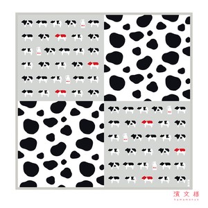 Cow Cow Milk Made in Japan "Furoshiki" Japanese Traditional Wrapping Cloth 50 cm