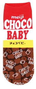 【お菓子パッケージ　大人用　ソックス】チョコベビー　靴下　22〜24cm