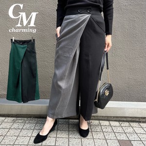 2022 A/W Color Scheme Switching Attached Design Pants Madame