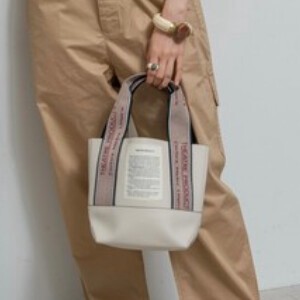 Handbag Faux Leather White black