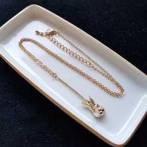 Gold Chain Necklace Animals Animal Rabbit Made in Japan