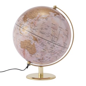 インテリアアイテム【Interior Globe Collection】インテリア地球儀　ライト　ピンク