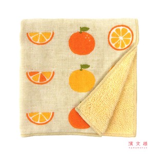 【濱文様】　和たおるセミウォッシュ　フレッシュオレンジ　(日本製)