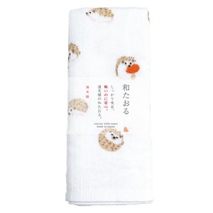 HAMAMONYO Hand Towel Hedgehog Face Made in Japan