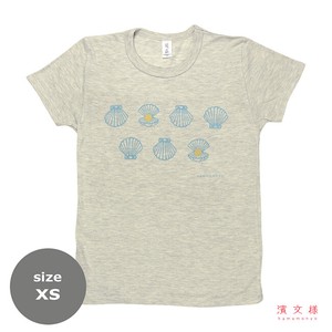 【濱文様】　TシャツXS　マリンパール　ベージュ　(日本製)