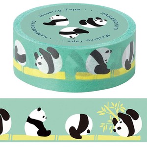 Washi Tape Masking Tape Green Panda Made in Japan