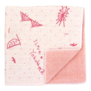 毛巾手帕 滨文様 粉色 日本制造
